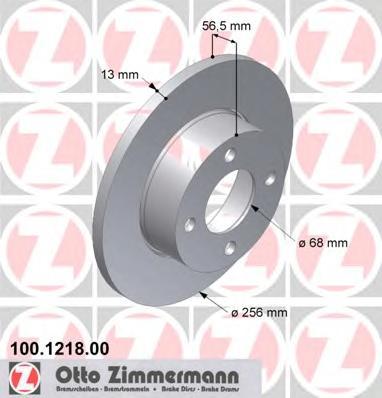 100121800 ZIMMERMANN Тормозной диск