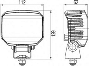1GA996188001 HELLA Фара рабочего освещения - автомобиля - 24V