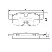 J3614002 NIPPARTS Комплект тормозных колодок, дисковый тормоз