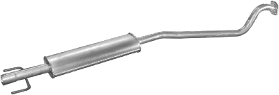 17530 POLMOSTROW Глушитель средн часть OPEL: ASTRA F CLASSIC хечбэк 98-02, ASTRA F CLASSIC седан 98-02, ASTRA F CLASSIC универсал 98-05, ASTRA G хечбэк 98-05, ASTRA G