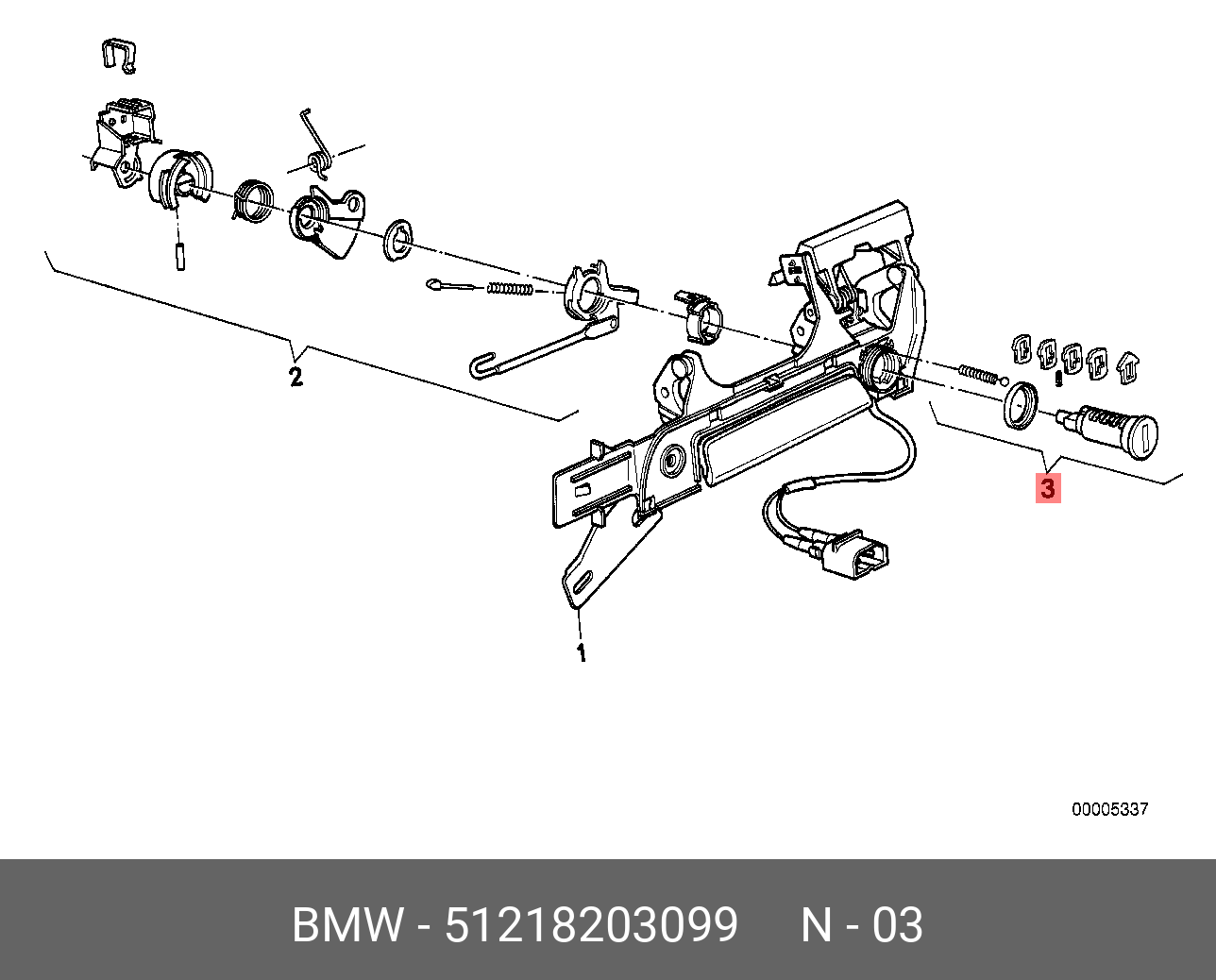 50. Замена тросика внутренней ручки двери - BMW 5 series (E39), 4,4 л, 1997 года