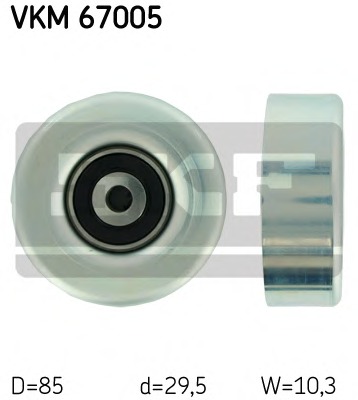 VKM67005 SKF Паразитный / ведущий ролик, поликлиновой ремень
