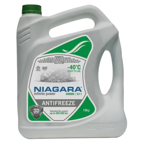 001001002012 NIAGARA Антифриз NIAGARA  GREEN G11 зелёный -40C -  10 литров