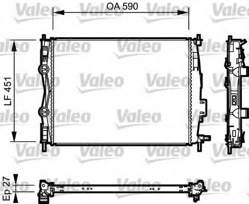 735116 VALEO Радиатор, охлаждение двигателя