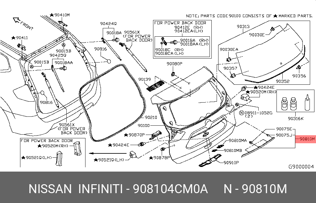 908104CM0A NISSAN ПЛАСТИКОВАЯ ПАНЕЛЬ Б