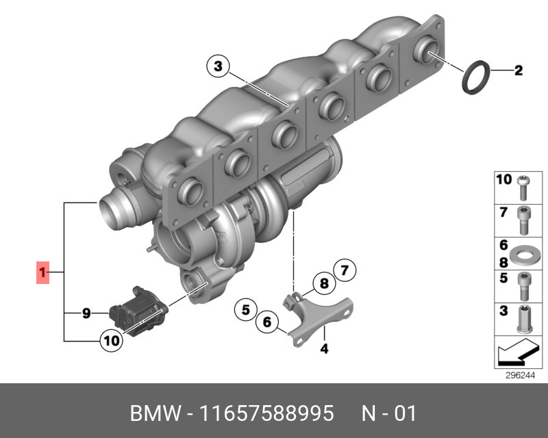 11657588995 BMW Оборотный турбонагнетатель