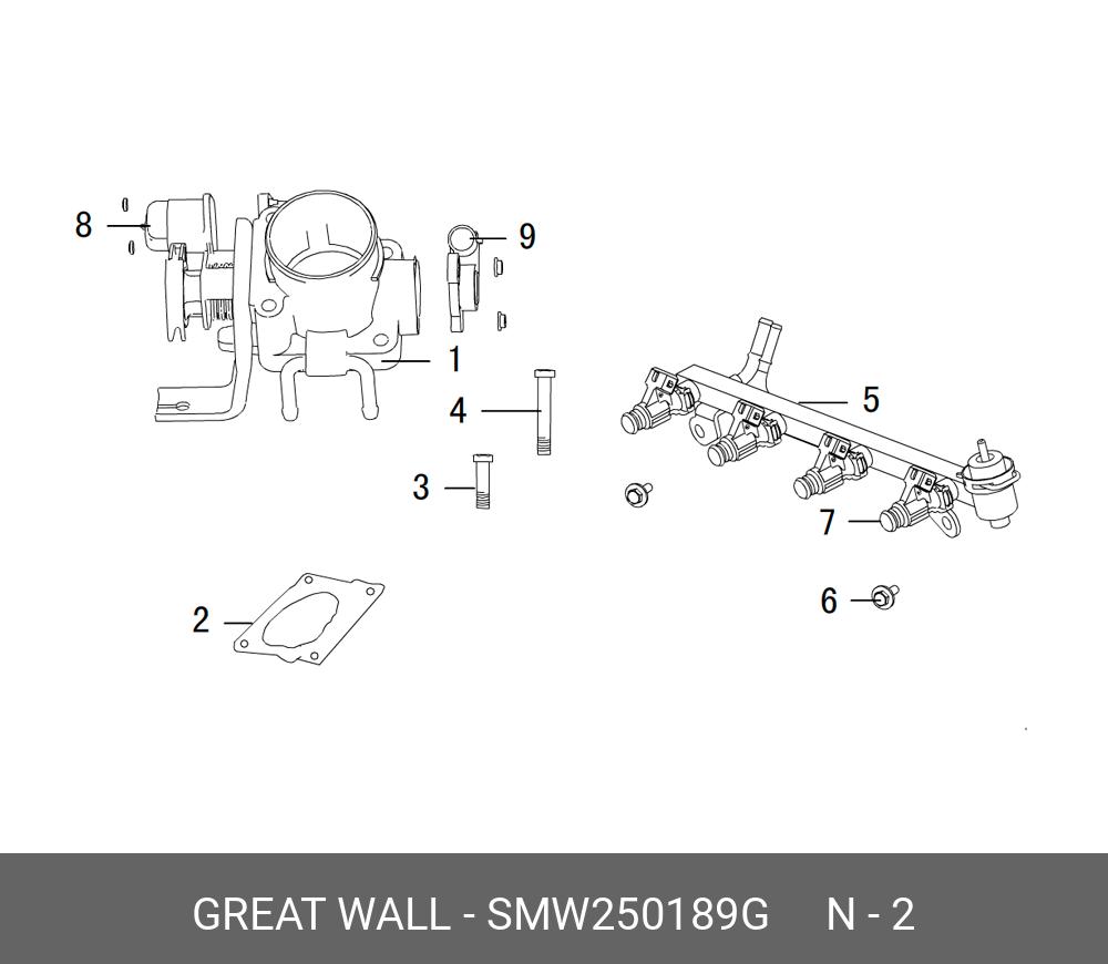 SMW250189G GREAT WALL-HAVAL Прокладка дроссельной заслонки