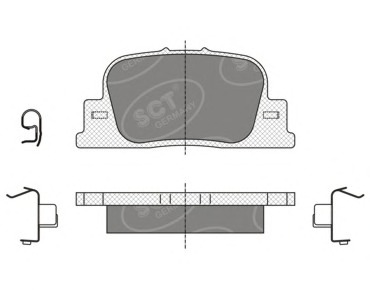 SP335 SCT Комплект тормозных колодок, дисковый тормоз