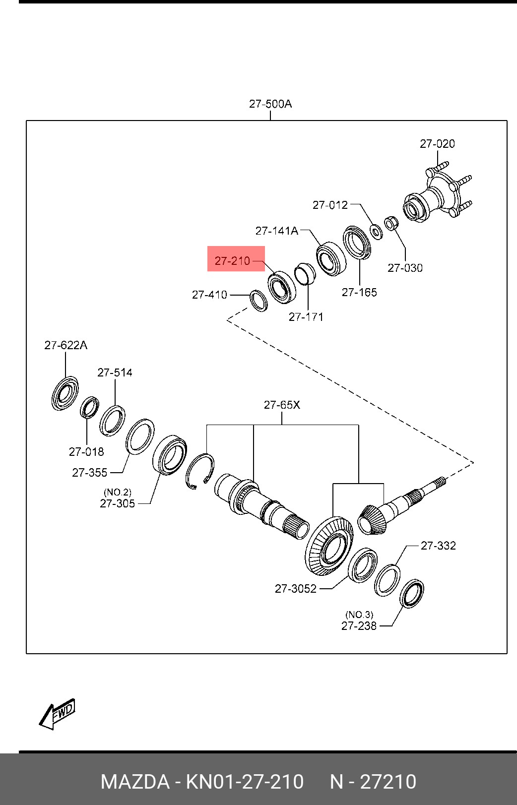 KN0127210 MAZDA Деталь