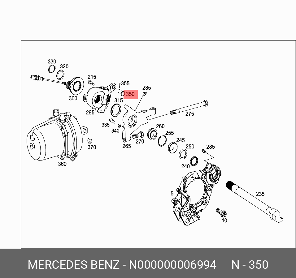 N000000006994 MERCEDES-BENZ ШТИФТ ЦИЛИНДРА ТОРМОЗНОГО