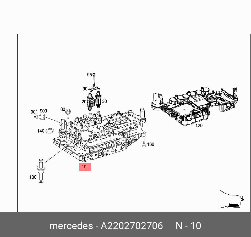 2202702706 MERCEDES-BENZ БЛОК СОЛЕНОИДОВ АКПП