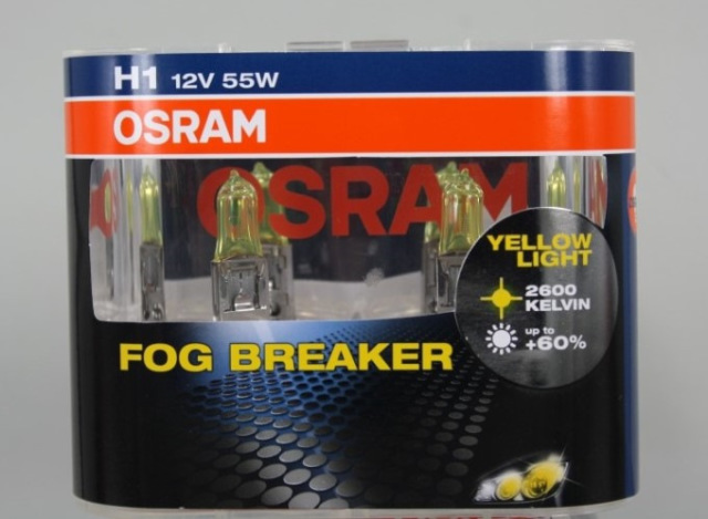 62150FBRDUOBOX OSRAM Комплект ламп H1 55W 12V P14.5s FOG BREAKER