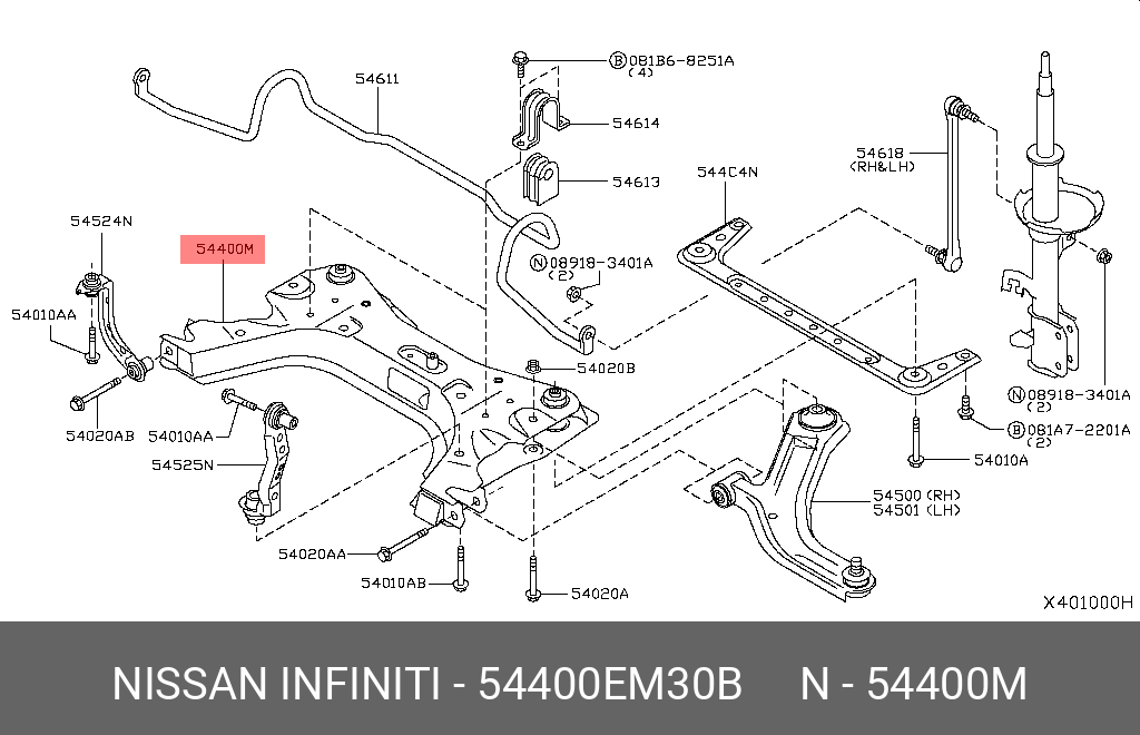 54400EM30B NISSAN ПОДРАМНИК 54400EM30B NISSAN ПОДРАМНИК
