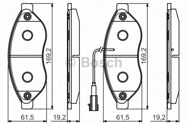 0986495096 BOSCH Комплект тормозных колодок
