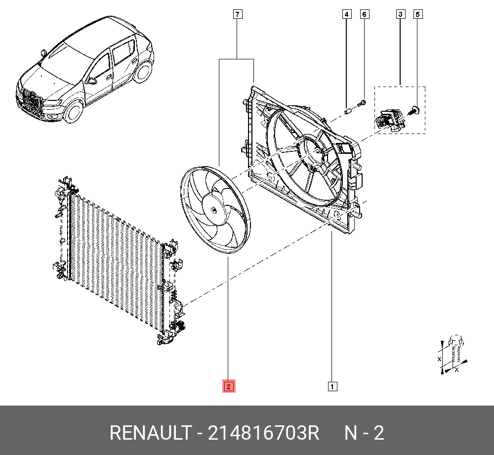 214816703R RENAULT МОТОР ВЕНТИЛЯТОРА
