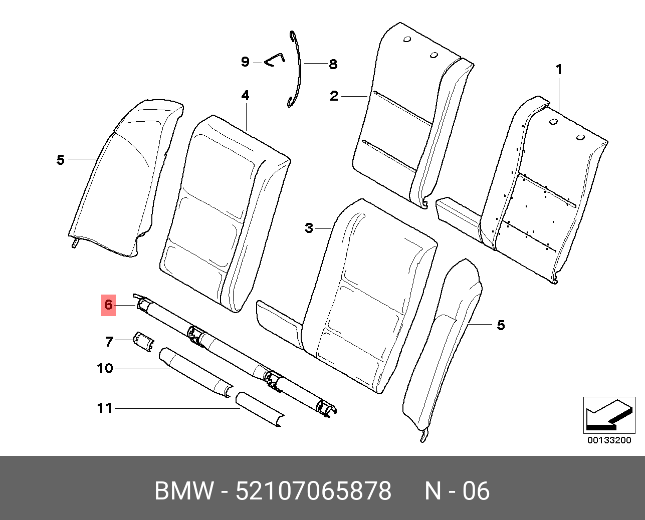 52107065878 BMW Защитный молдинг Зд