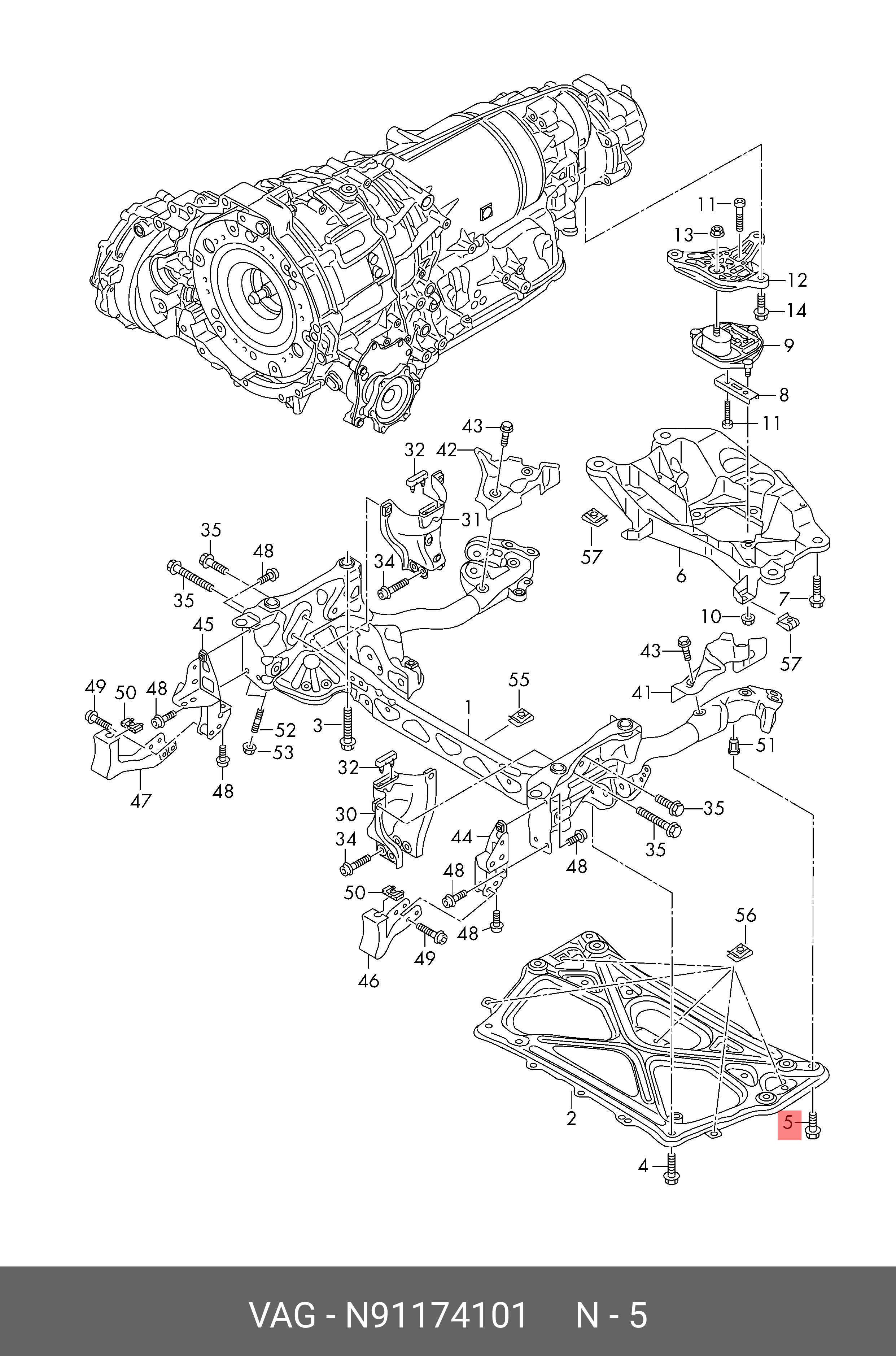 N91174101 VAG Болт М12x1.5x35
