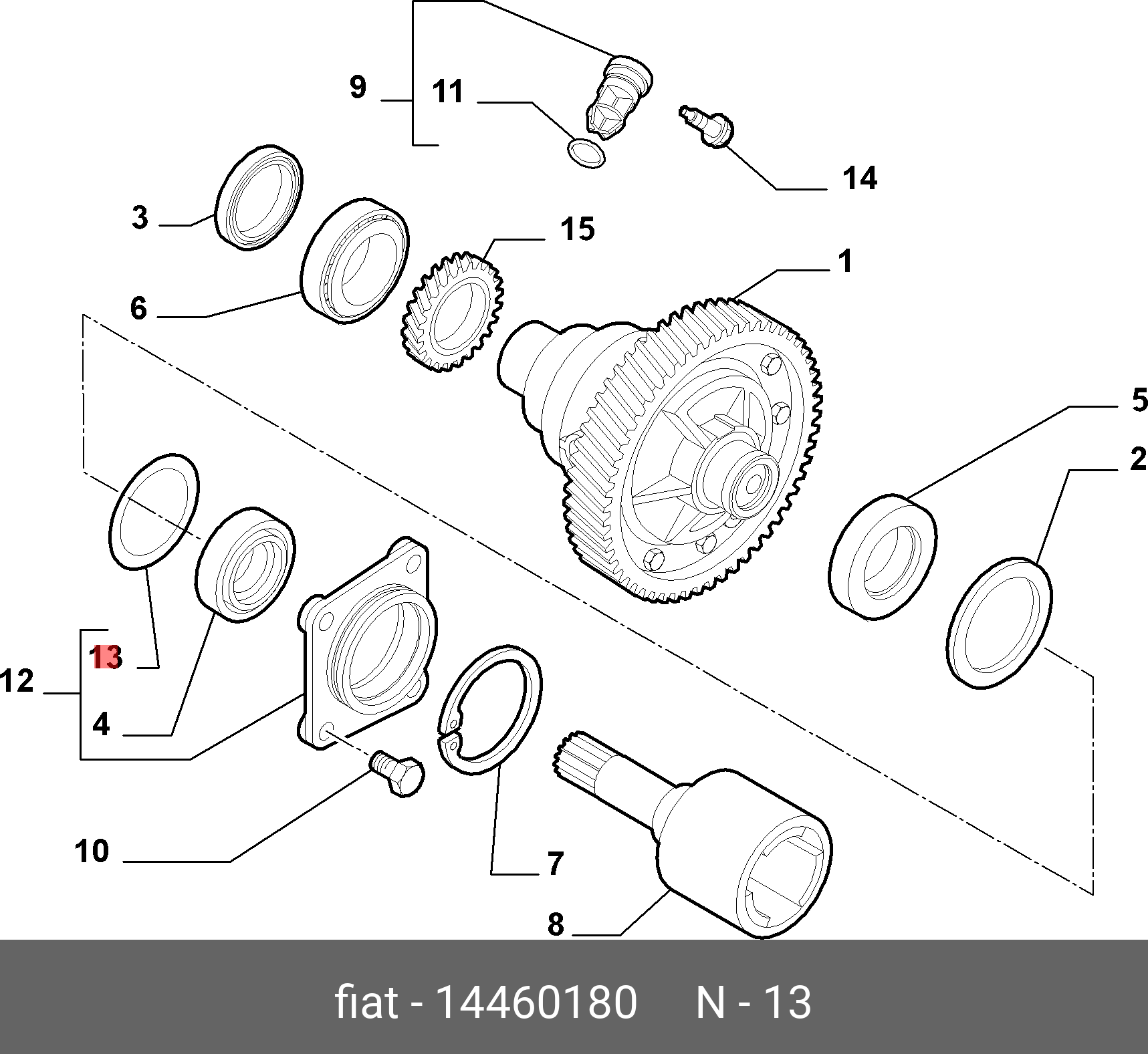 14460180 FIAT/ALFA/LANCIA Уплотнительное кольцо 14460180 FIAT/ALFA/LANCIA Уплотнительное кольцо