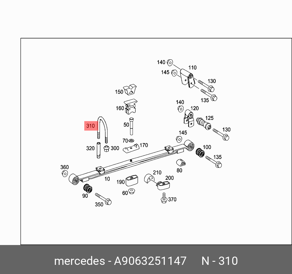 A9063251147 MERCEDES-BENZ СКОБА РЕССОРЫ