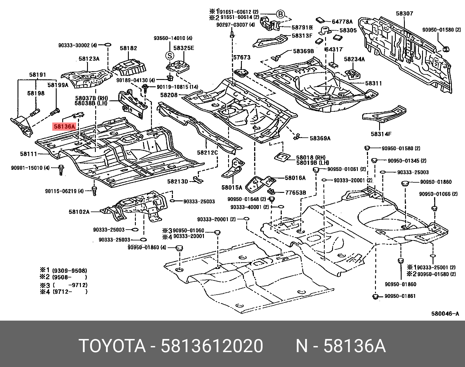 5813612020 TOYOTA Деталь