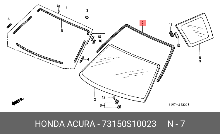 73150S10023 HONDA Молдинг
