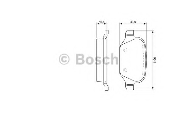 0986424553 BOSCH Комплект тормозных колодок, дисковый тормоз