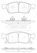 BBP2491 BORG & BECK Колодки тормозные дисковые комплект