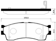 HP1008 HSB Колодки тормозные дисковые