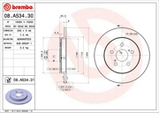 08A53431 BREMBO Тормозной диск окрашенный