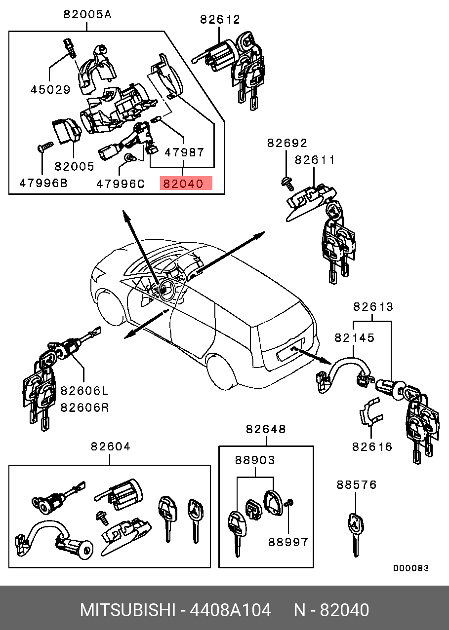 4408A104 MITSUBISHI выключатель