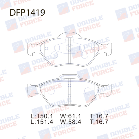 DFP1419 DOUBLE FORCE Колодки тормозные дисковые Double Force