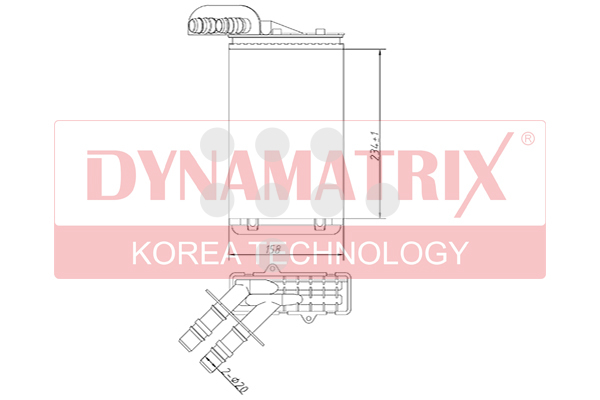 DR73252 DYNAMAX радиатор отопителя салона