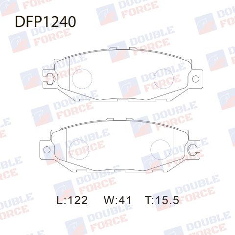 DFP1240 DOUBLE FORCE Колодки тормозные дисковые Double Force