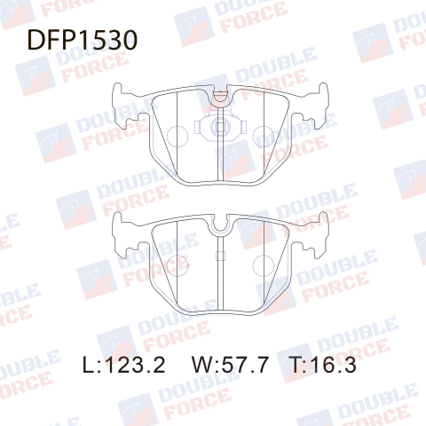 DFP1530 DOUBLE FORCE Колодки тормозные дисковые Double Force