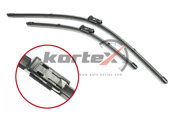KP130 KORTEX Щетка стеклоочистителя AUDI A1VW POLO 09- (600400) к-т., KORTEX, KP130
