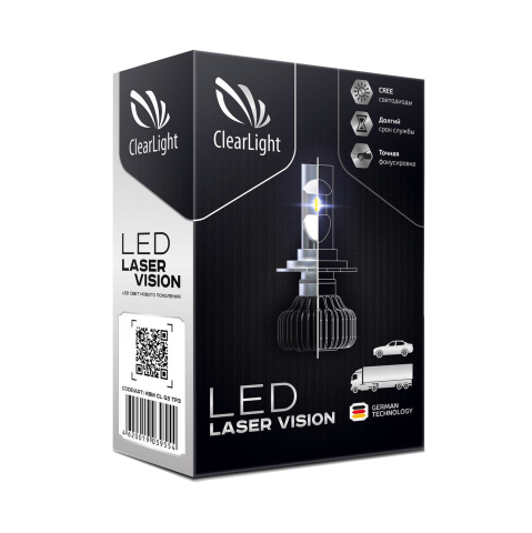 Лампа светодиодная LED Laser Vision H7 4300 lm 24W (2 шт) CLEARLIGHT CLLVLEDH7