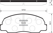 SP1417 SANGSIN BRAKE Колодки тормозные передние 