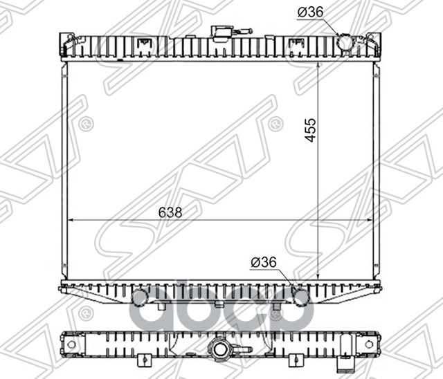 NS000R2024 SAT Радиатор NISSAN TERRANO II/FORD MAVERIC 2.4 93-