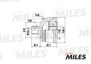 GA20037 MILES ШРУС AUDI A4/A6/VW PASSAT 1.6-2.3 95-05 нар. ABS