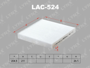 LAC524 LYNXAUTO Фильтр салонный