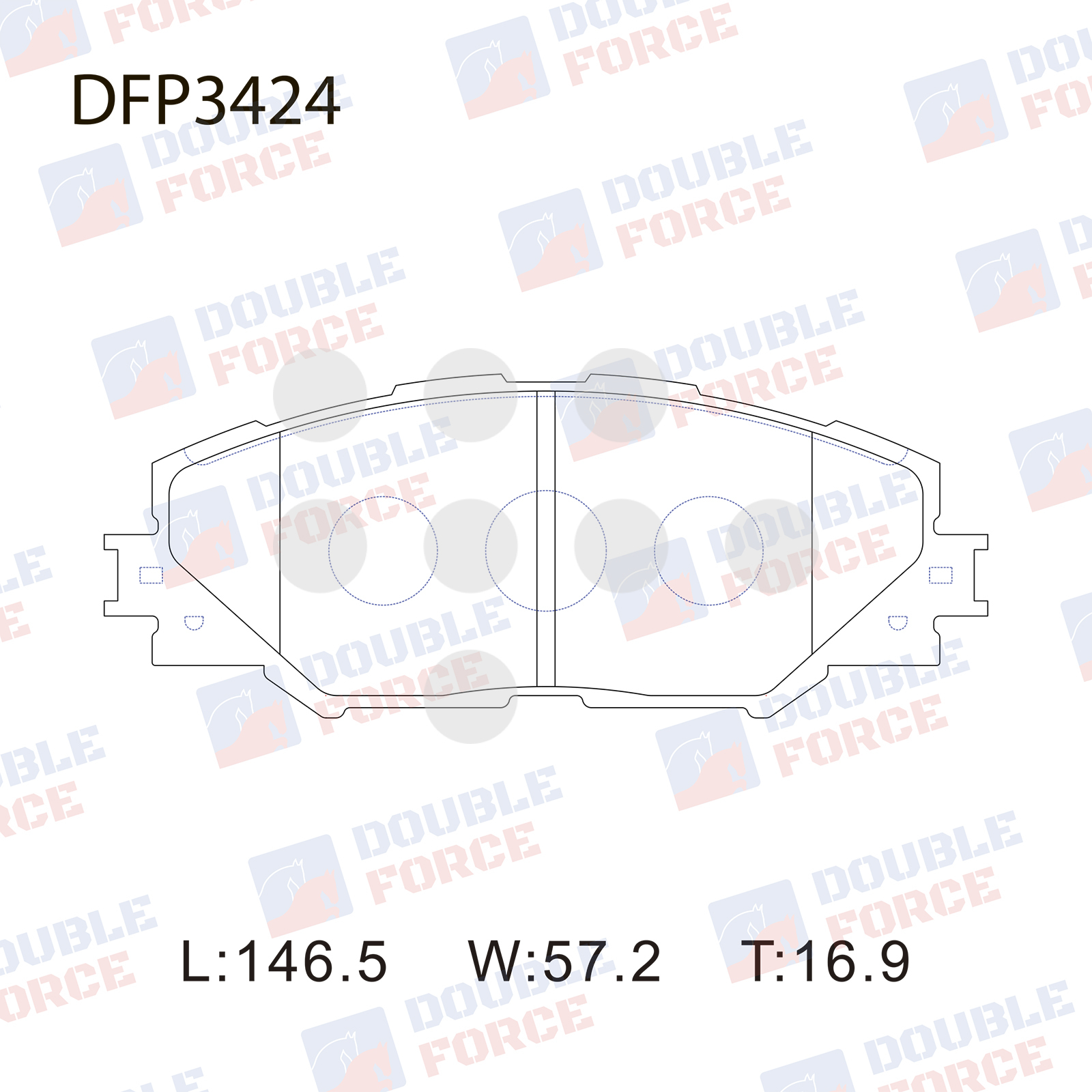 DFP3424 DOUBLE FORCE Колодки тормозные дисковые Double Force