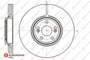 1618880380 EUROREPAR Диск тормозной RENAULT VEL SATIS /ESPACE 02> передн.