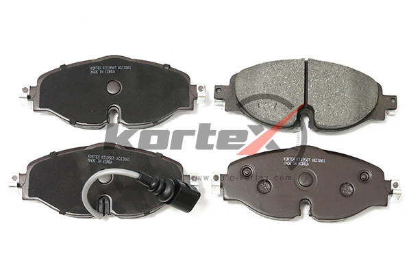 KT1956T KORTEX Колодки тормозные передние комплект с датчиком износа