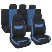 S01301152 SKYWAY Чехлы сиденья SKYWAY Velvet-2 велюр/сетка 9 предм. черно/синий