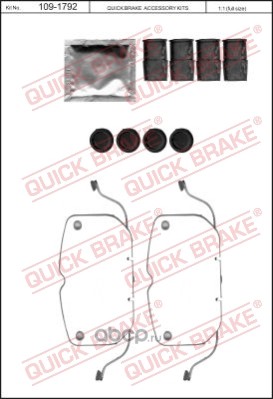 1091792 OJD (QUICK BRAKE) Комплектующие, колодки дискового тормоза