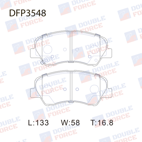 Колодки тормозные дисковые Double Force DOUBLE FORCE DFP3548