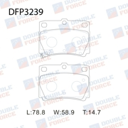 DFP3239 DOUBLE FORCE Колодки тормозные дисковые Double Force