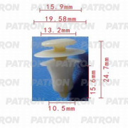 P370725 PATRON Клипса пластмассовая