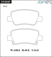 SN454P ADVICS Дисковые тормозные колодки ADVICS
