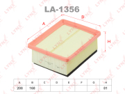 LA1356 LYNXAUTO Фильтр воздушный